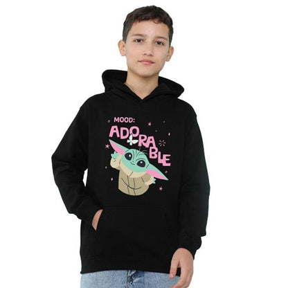 Front - Star Wars Childrens/Kids Mood Adorable Grogu Hoodie