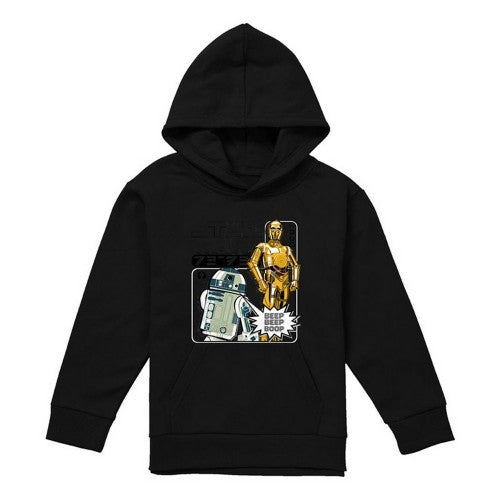 Front - Star Wars Childrens/Kids Manga Droids R2-D2 & C3PO Hoodie