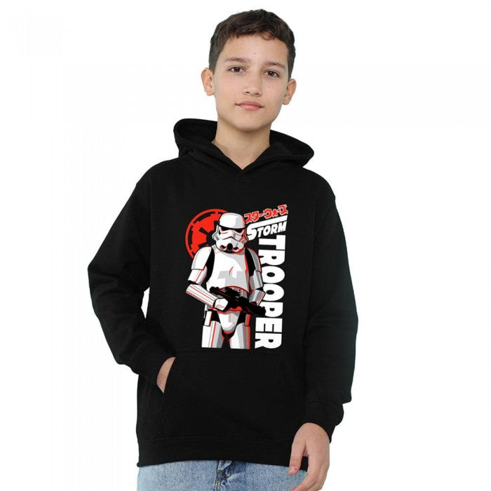 Front - Star Wars Childrens/Kids Manga Stormtrooper Hoodie