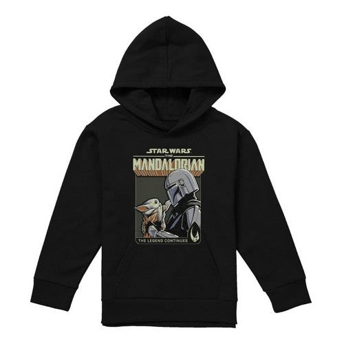 Front - Star Wars The Mandalorian Childrens/Kids Legend Continues Grogu Hoodie