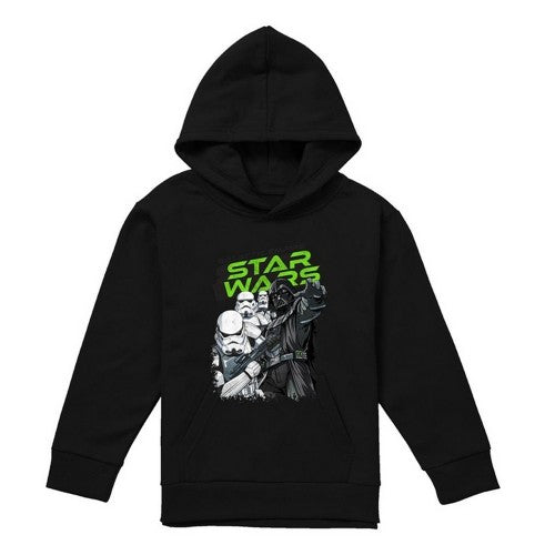 Front - Star Wars: Return Of The Jedi Childrens/Kids Galactic Empire Darth Vader Sketch Hoodie
