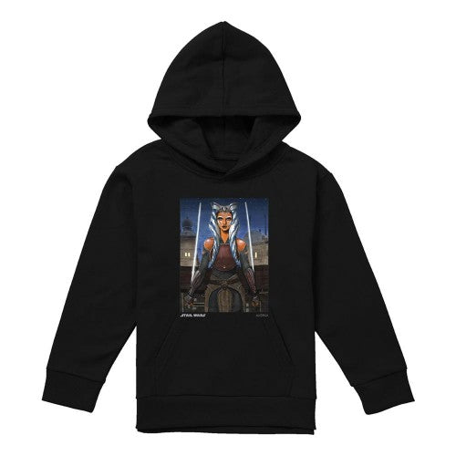 Front - Star Wars Mandalorian Childrens/Kids Heroic Ahsoka Tano Hoodie