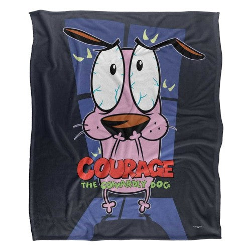 Front - Courage The Cowardly Dog Silky Window Supersoft Blanket
