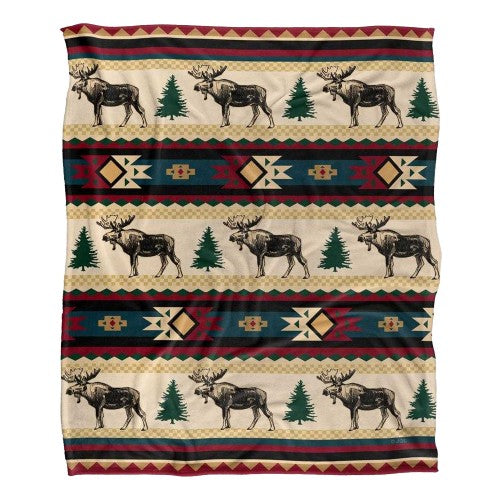 Front - JQ Licensing Silky Moose Supersoft Blanket