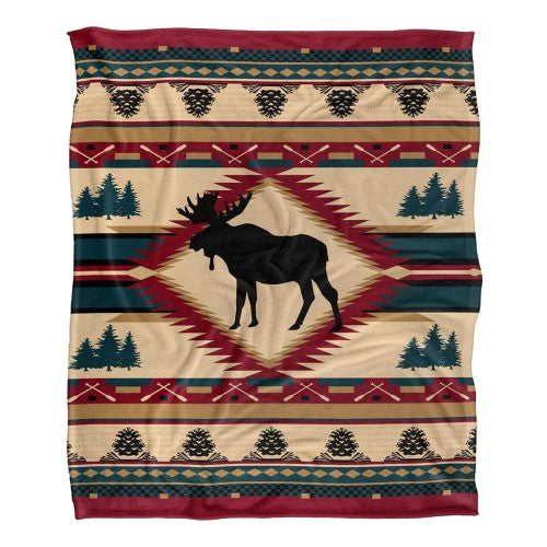 Front - JQ Licensing Silky Moose Supersoft Blanket