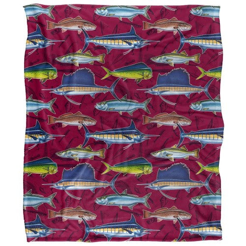 Front - JQ Licensing Silky FIshing Supersoft Blanket