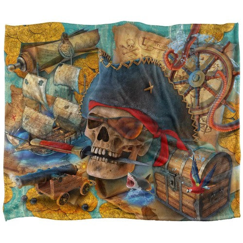 Front - JQ Licensing James Piazza Silky Pirate Supersoft Blanket