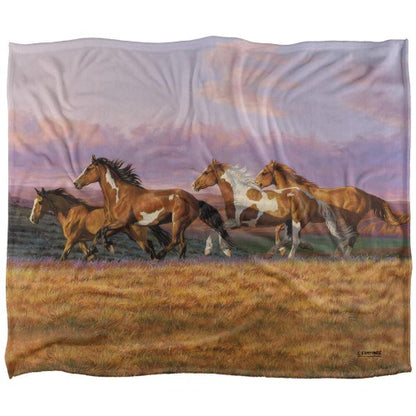 Front - Wild Wings Sunset Cruise 2 Silky Supersoft Blanket