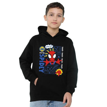 Front - Spidey And His Amazing Friends Childrens/Kids Comic Pull Over Hoodie