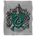 Front - Harry Potter Silky Slytherin Crest Supersoft Blanket