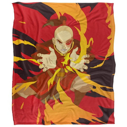 Front - Avatar: The Last Airbender Silky Zuko Supersoft Blanket