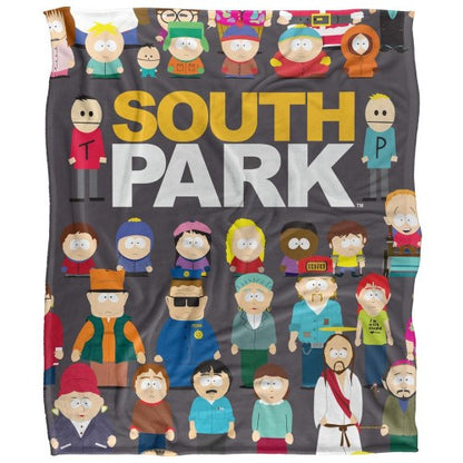 Front - South Park Full Cast Silky Supersoft Blanket
