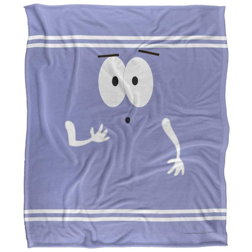 Front - South Park Silky Surprised Towelie Supersoft Blanket