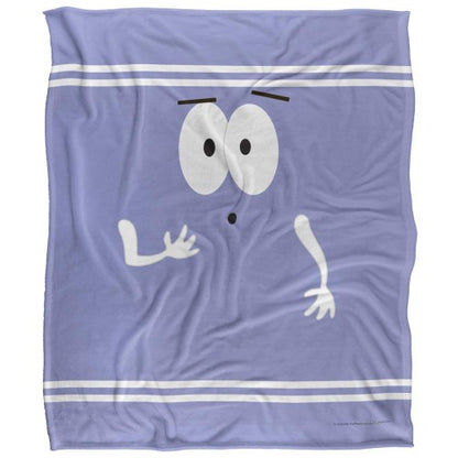 Front - South Park Silky Surprised Towelie Supersoft Blanket