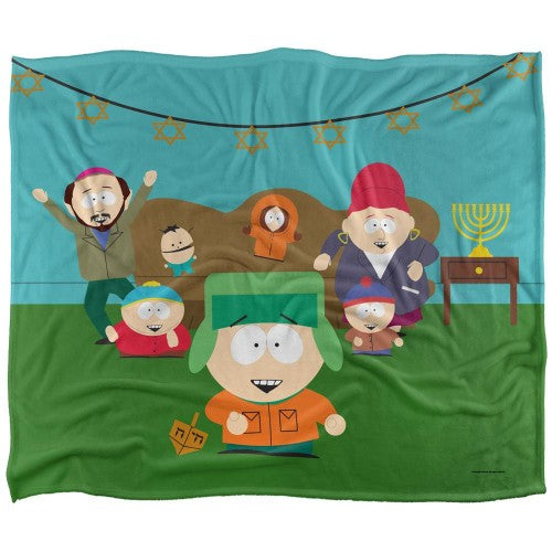 Front - South Park Silky Kyle Hanukkah Supersoft Blanket