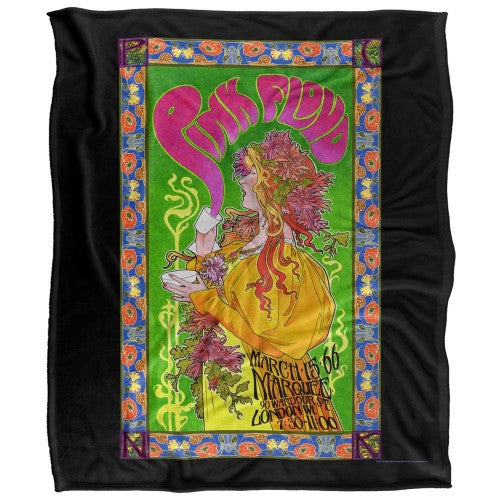 Front - Pink Floyd 1966 Marquee London Silky Poster Supersoft Blanket