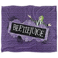 Front - Beetlejuice Silky Logo Supersoft Blanket