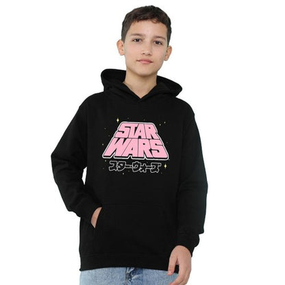 Front - Star Wars: A New Hope Childrens/Kids Manga Logo Hoodie