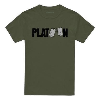 Front - Platoon Unisex Adult Logo T-Shirt