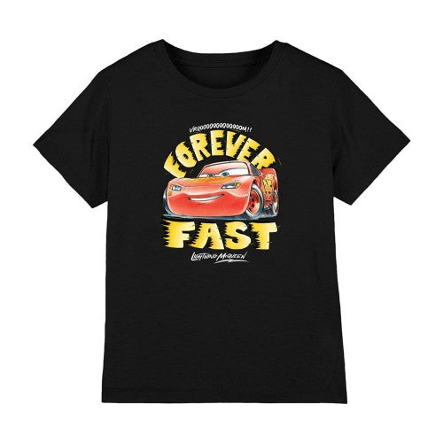 Front - Cars Boys Forever Fast Lightning McQueen T-Shirt