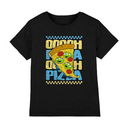 Front - Toy Story Boys Ooooh Pizza Aliens T-Shirt
