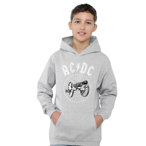 Front - AC/DC Childrens/Kids About To Rock Cannon Pull Over Hoodie