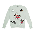 Front - Disney Womens/Ladies 100 Years Mickey Mouse Drum Crew Neck Sweatshirt