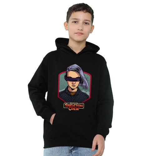 Front - Star Wars: Skeleton Crew Childrens/Kids KB Badge Hoodie