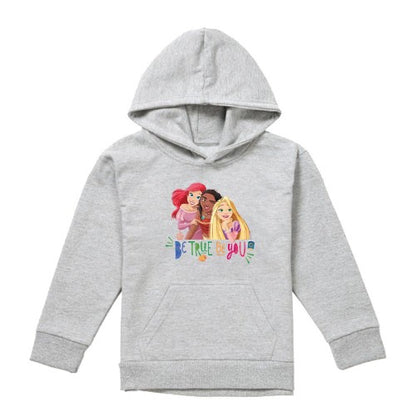 Front - Disney Princess Childrens/Kids Be True, Be You Ariel Moana Rapunzel Heather Hoodie