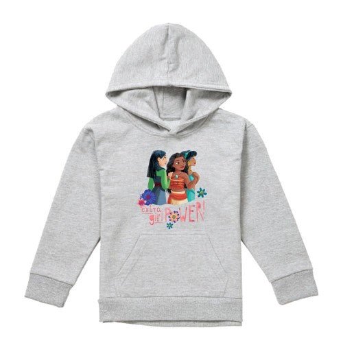 Front - Disney Princess Childrens/Kids Extra Girl Power! Mulan Moana Jasmine Heather Hoodie