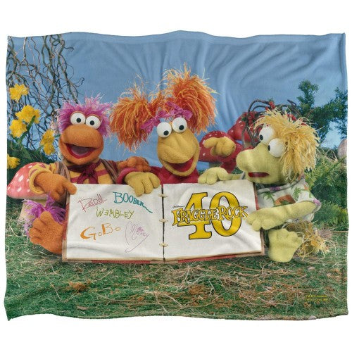 Front - Jim Henson 40th Book Silky Touch Silky Supersoft Blanket