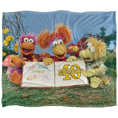 Front - Jim Henson 40th Book Silky Touch Silky Supersoft Blanket