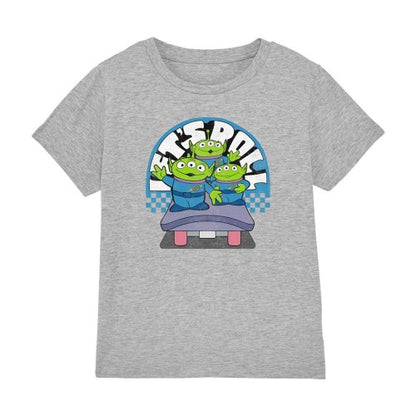 Front - Toy Story Boys Let´s Roll Aliens Heather T-Shirt