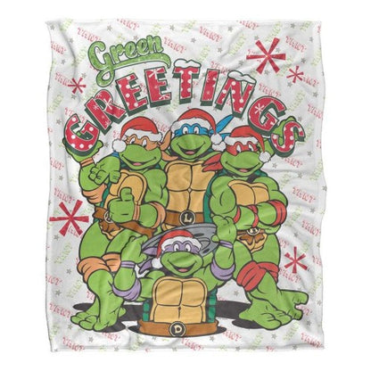 Front - TMNT Greetings Silky Supersoft Blanket