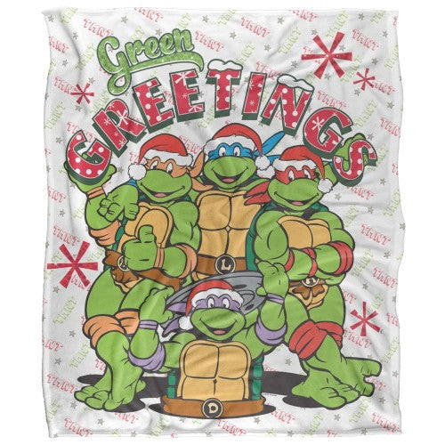 Front - TMNT Greetings Silky Supersoft Blanket