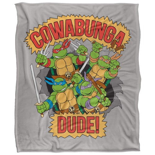 Front - TMNT Cowabunga Dude Silky Supersoft Blanket