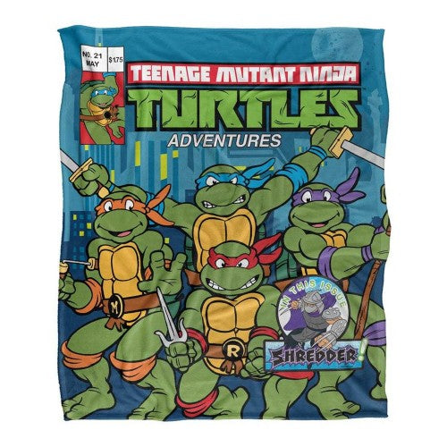 Front - TMNT Comic Cover No.21 Silky Supersoft Blanket