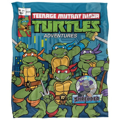 Front - TMNT Comic Cover No.21 Silky Supersoft Blanket