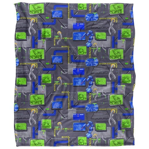 Front - Teenage Mutant Ninja Turtles: Mutant Mayhem Sewer Tech Silky Patterned Supersoft Blanket