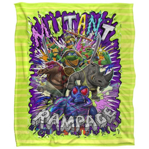 Front - Teenage Mutant Ninja Turtles: Mutant Mayhem Turtle Vs Baddies Silky Supersoft Blanket