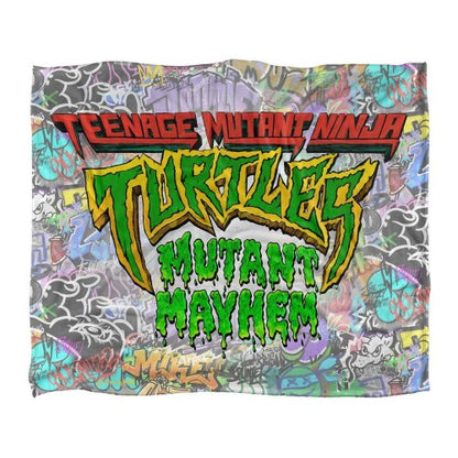 Front - Teenage Mutant Ninja Turtles: Mutant Mayhem Silky Graffiti Logo Blanket