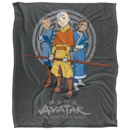 Front - Avatar: The Last Airbender Silky Team Supersoft Blanket