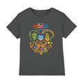 Front - Coco Girls Miguel Skeleton Heather T-Shirt