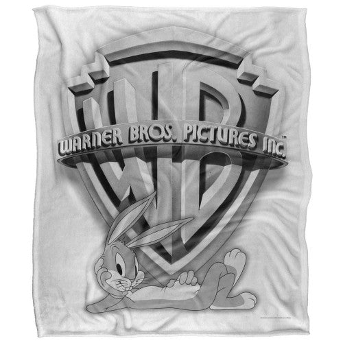 Front - Warner Bros Old School Silky Shield Bugs Bunny Soft Touch Blanket