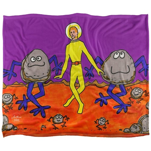 Front - Jim Henson Signature Collection Spaceman Dancing Silky Supersoft Blanket