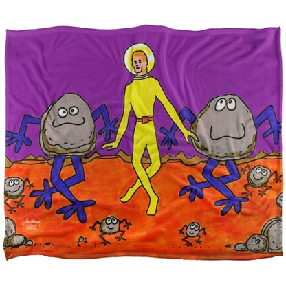 Front - Jim Henson Signature Collection Spaceman Dancing Silky Supersoft Blanket