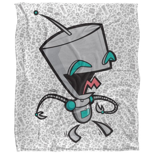 Front - Invader Zim Silky Laughing Gir Supersoft Blanket