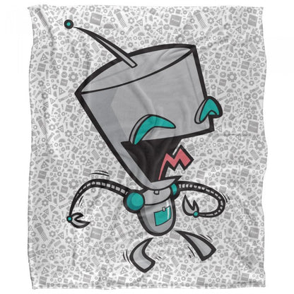 Front - Invader Zim Silky Laughing Gir Supersoft Blanket