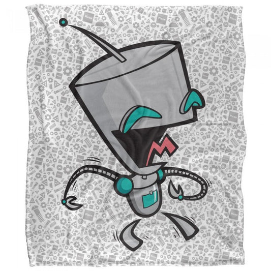 Front - Invader Zim Silky Laughing Gir Supersoft Blanket