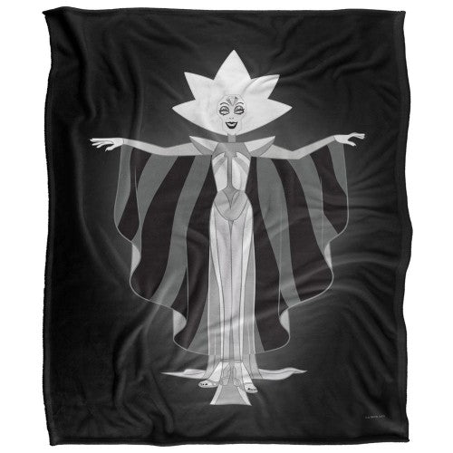 Front - Steven Universe Silky Dress White Diamond Supersoft Blanket